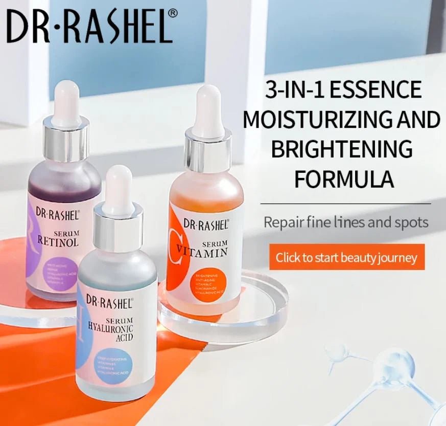DR RASHEL Anti - aging Moisturizing Vitamin C Facial Serum Set 3 Pack - TRENDIMEO
