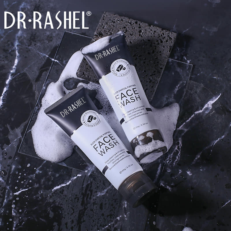 Dr.Rashel Black Charcoal Purifying Face Wash - 100g - TRENDIMEO